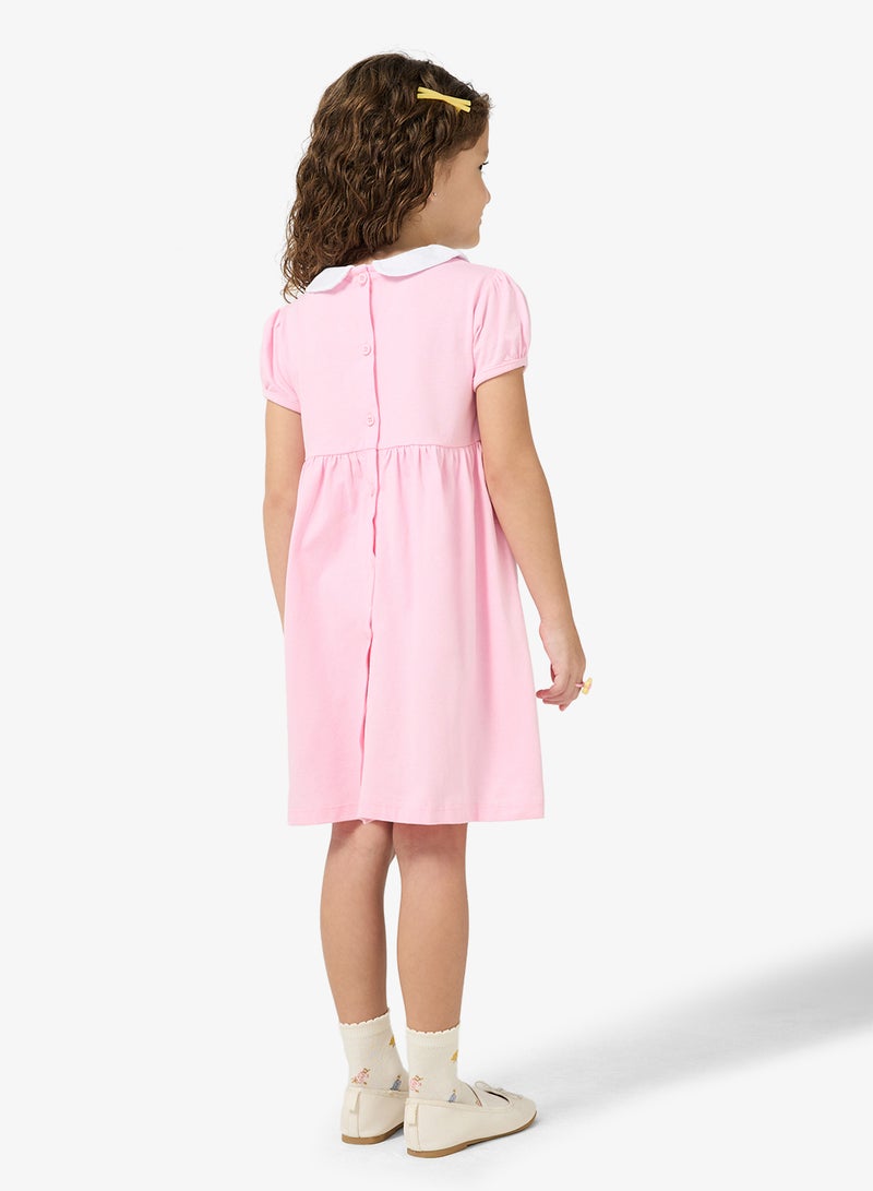 Pinata Pink Embroidered Summer Dress - Image 2